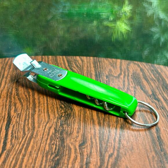 Vintage EKCO Green Bottle Opener Corkscrew Bar Tool USA - Picture 8 of 9